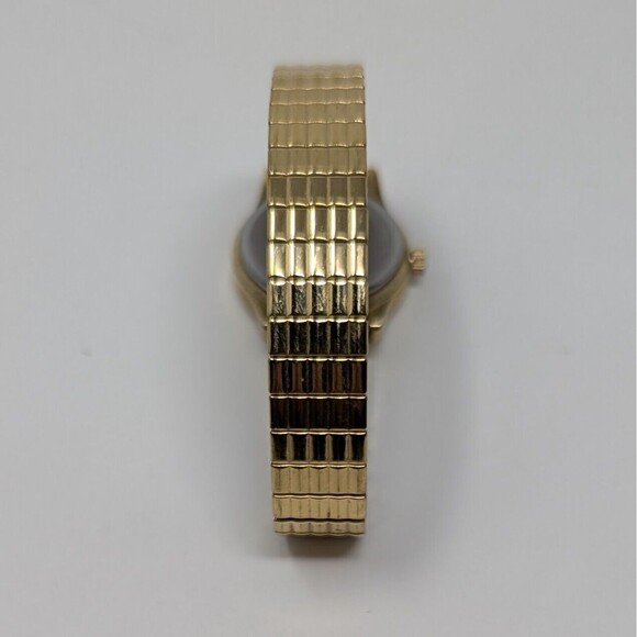 Timex Acqua INDIGLO Night Light Ladies Gold Tone Watch A63912 Stretch Band main image 4